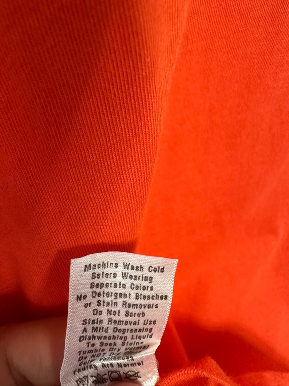 Fresh Produce Size L Orange Short Sleeve Scoop Neck 100% Cotton T-shirt - Picture 6 of 6